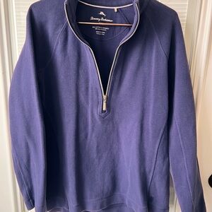 Tommy Bahama Men's Navy Zip-Up Sweater